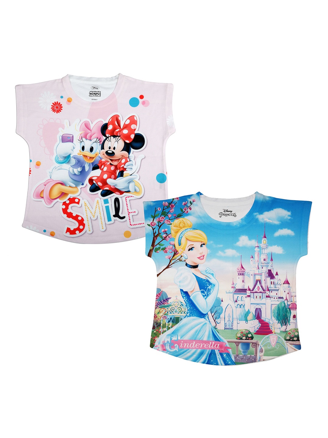 

Disney by Wear Your Mind Pack Of 2 Pink Printed Top