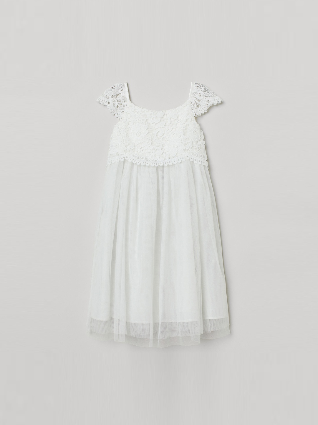 

H&M Girls White Lace & Tulle Dress