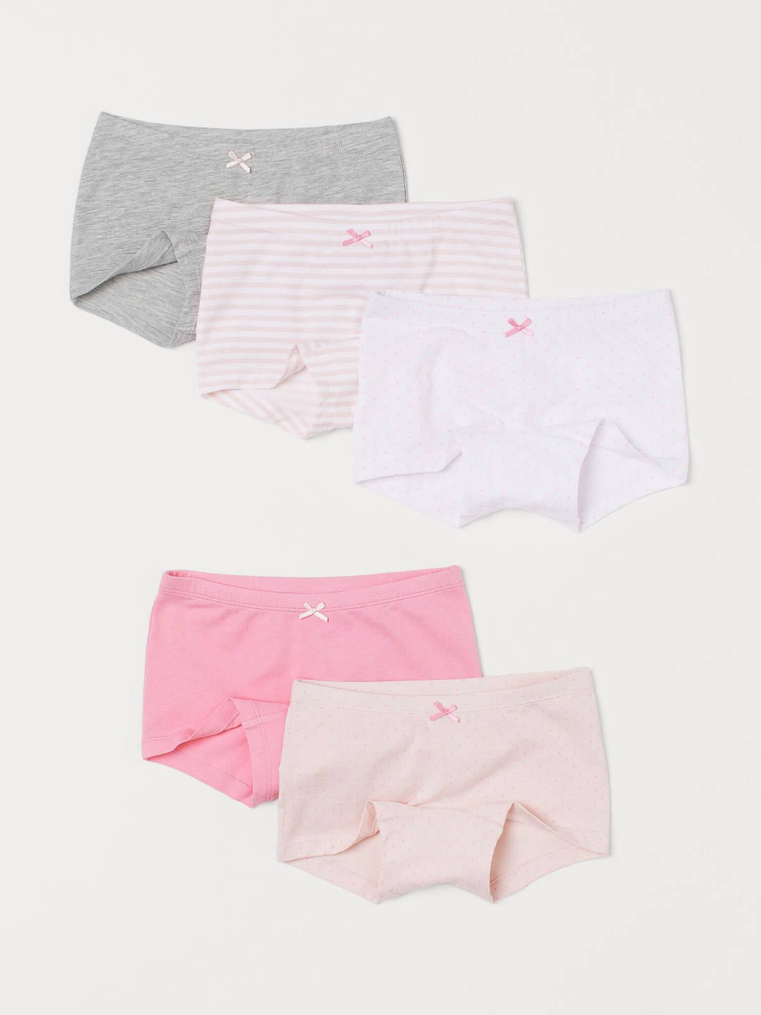 

H&M Girls 5- Pack Boxer Briefs 0688916060, White