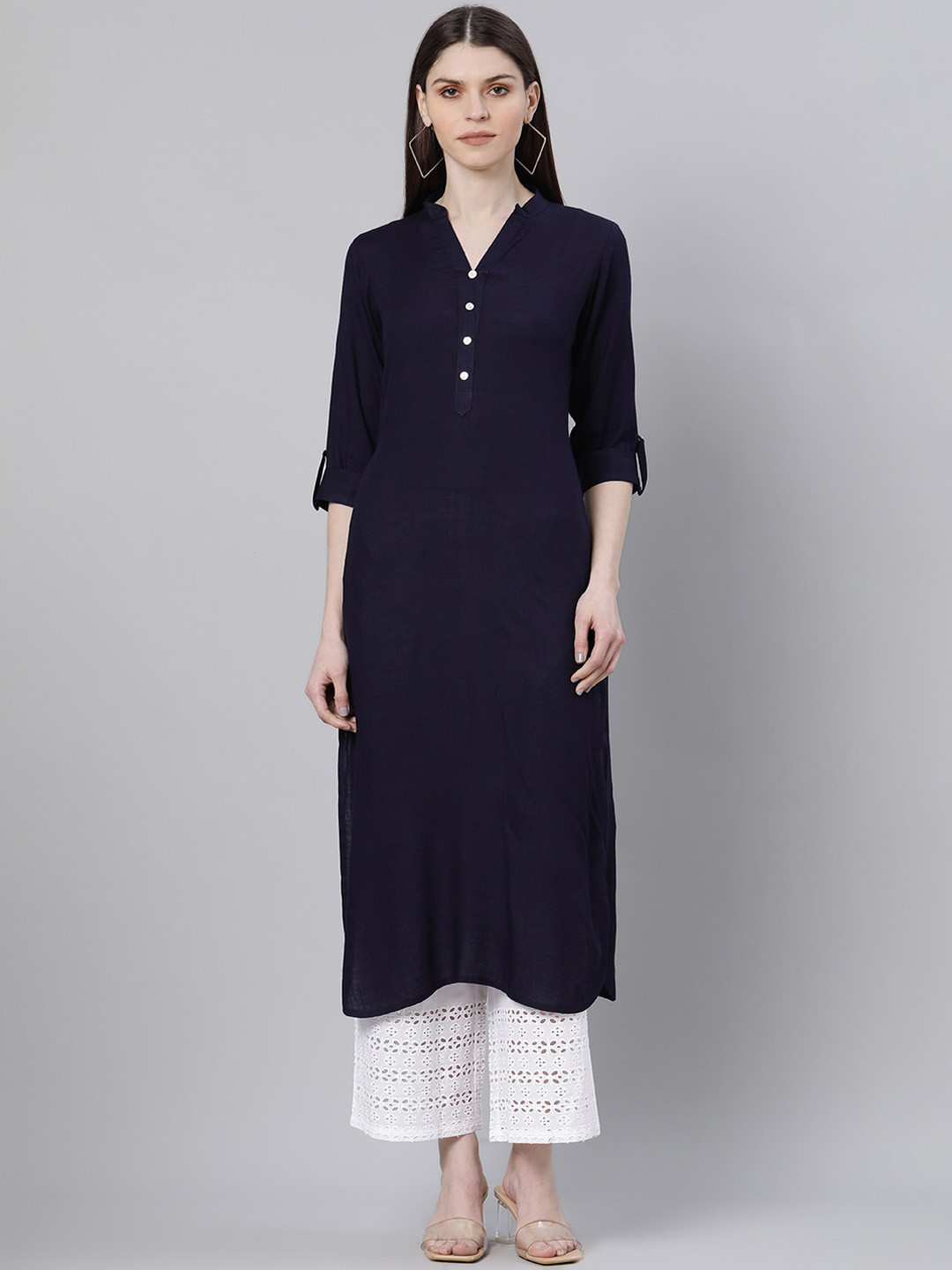 

Gerua By Libas Women Blue Thread Work Kurta