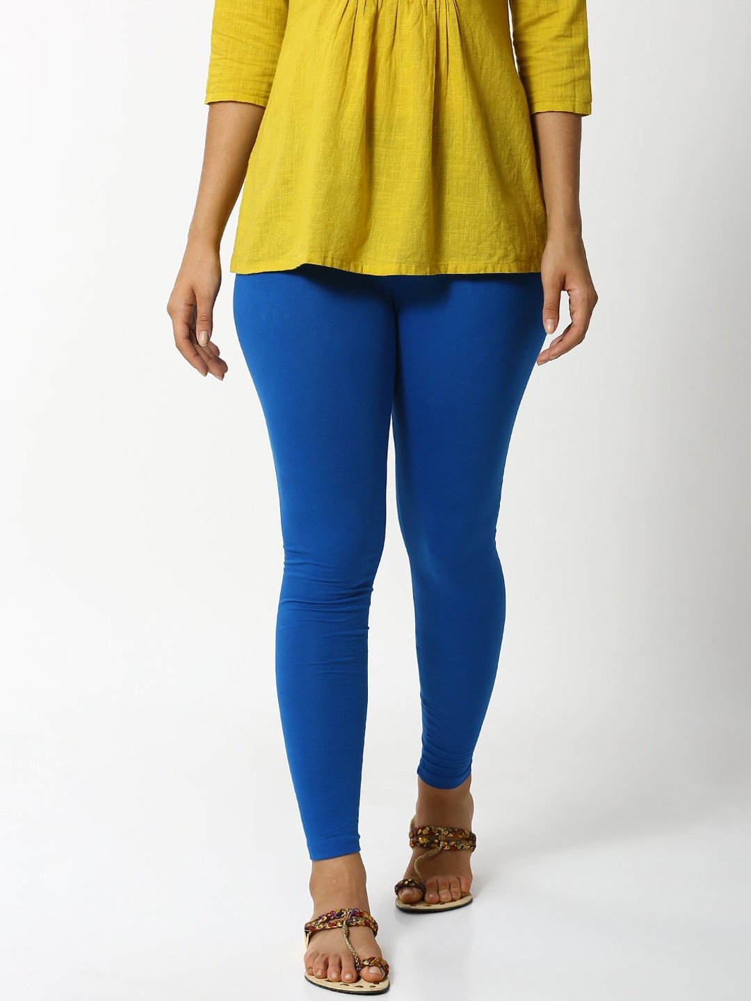 

De Moza Women Blue Solid Ankle-Length Legging