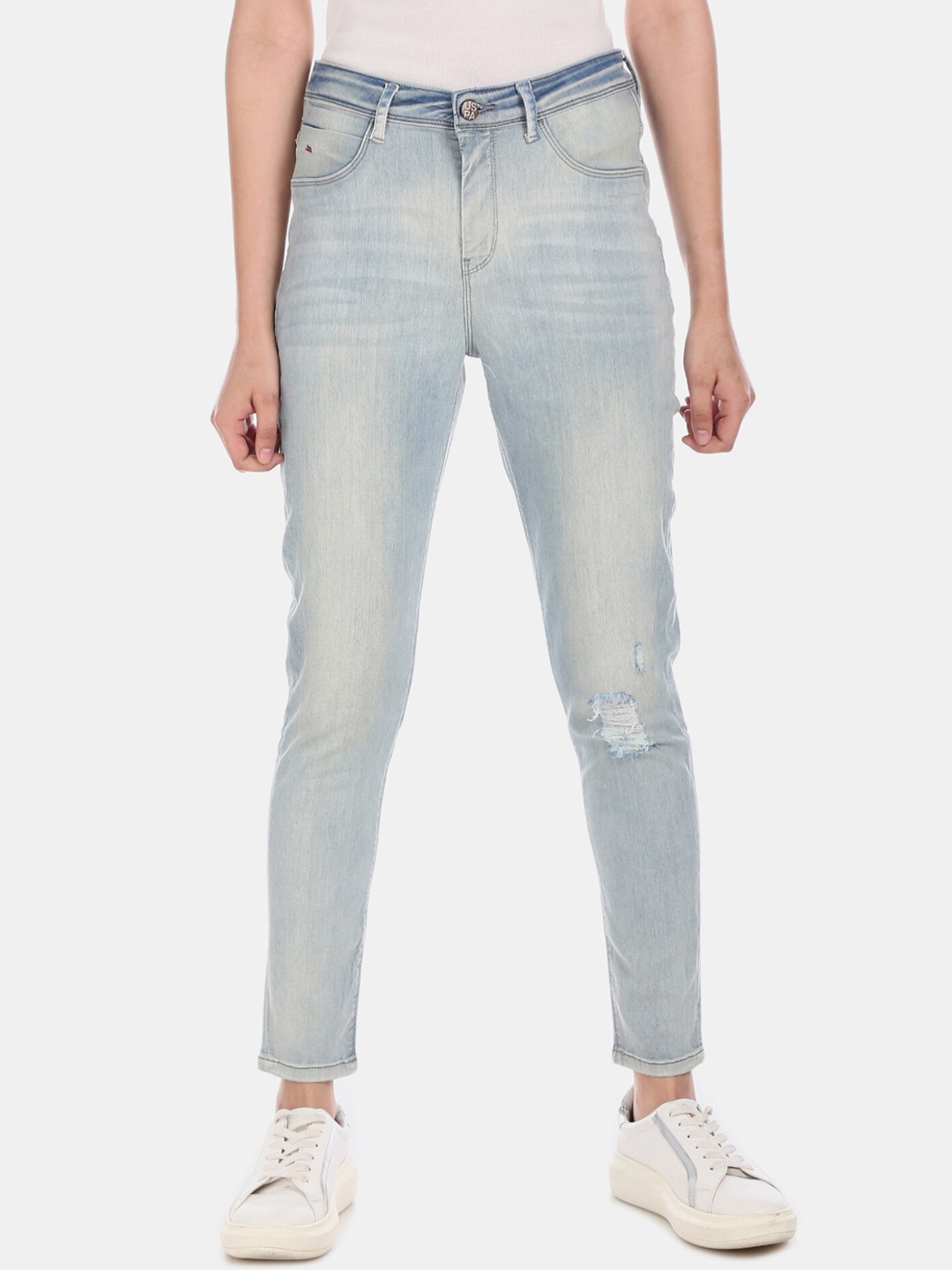 U.S. Polo Assn. Women Blue Washed Denim Jeggings