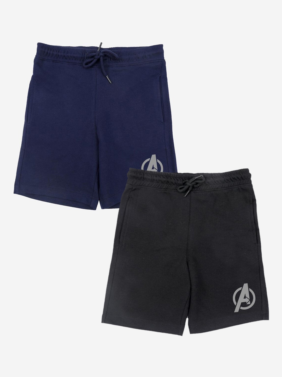 

YK Disney Boys Pack of 2 Solid Regular Shorts, Charcoal