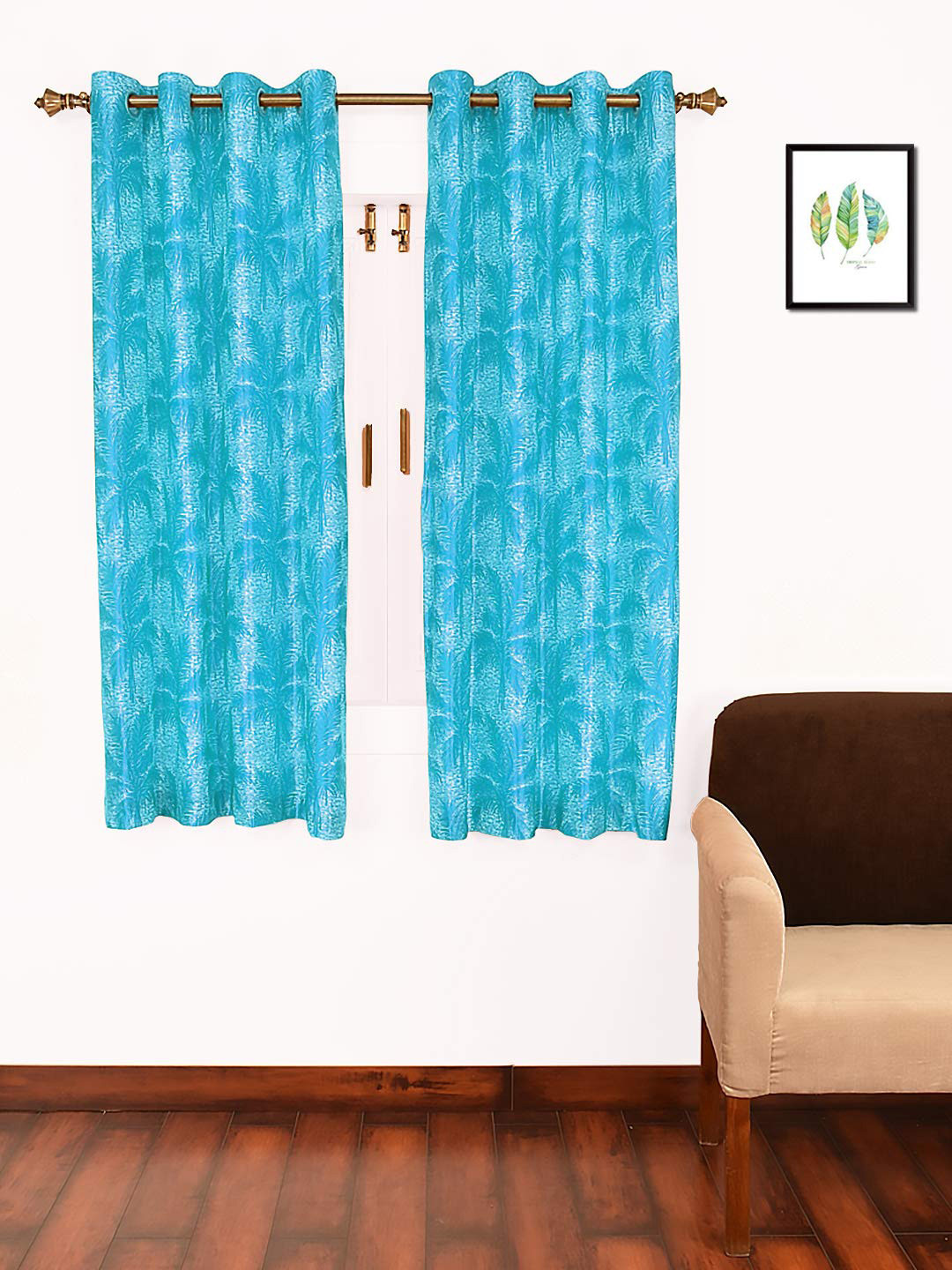 

Ariana Blue Set of 2 Room Darkening Window Curtains