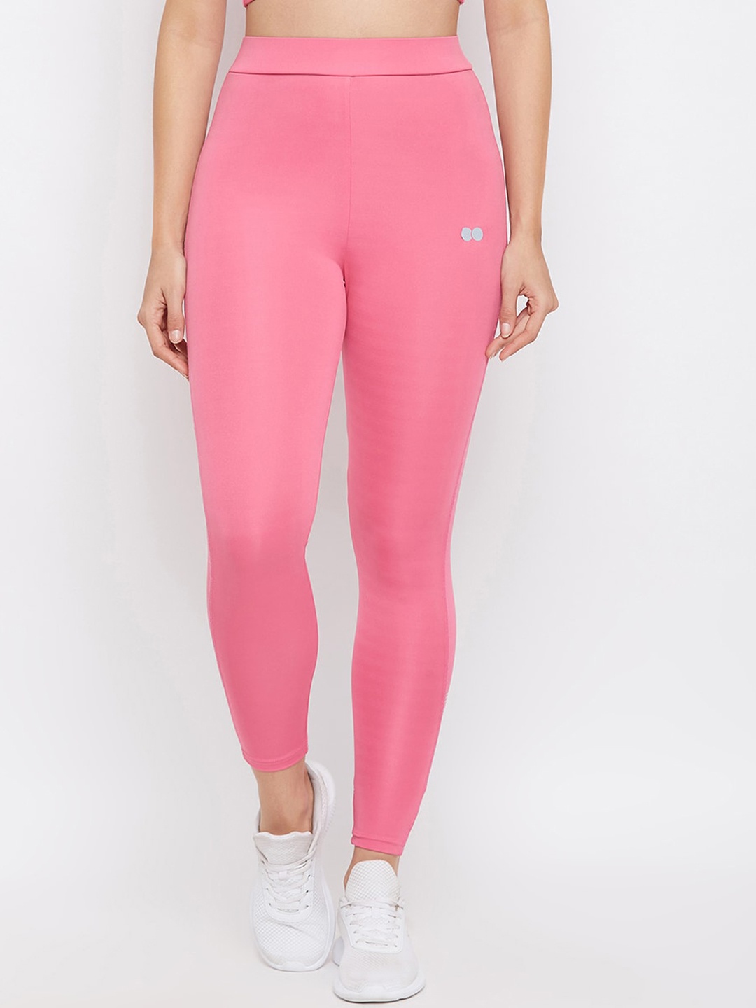 

Clovia Women Pink Solid Ankle-Length Tights