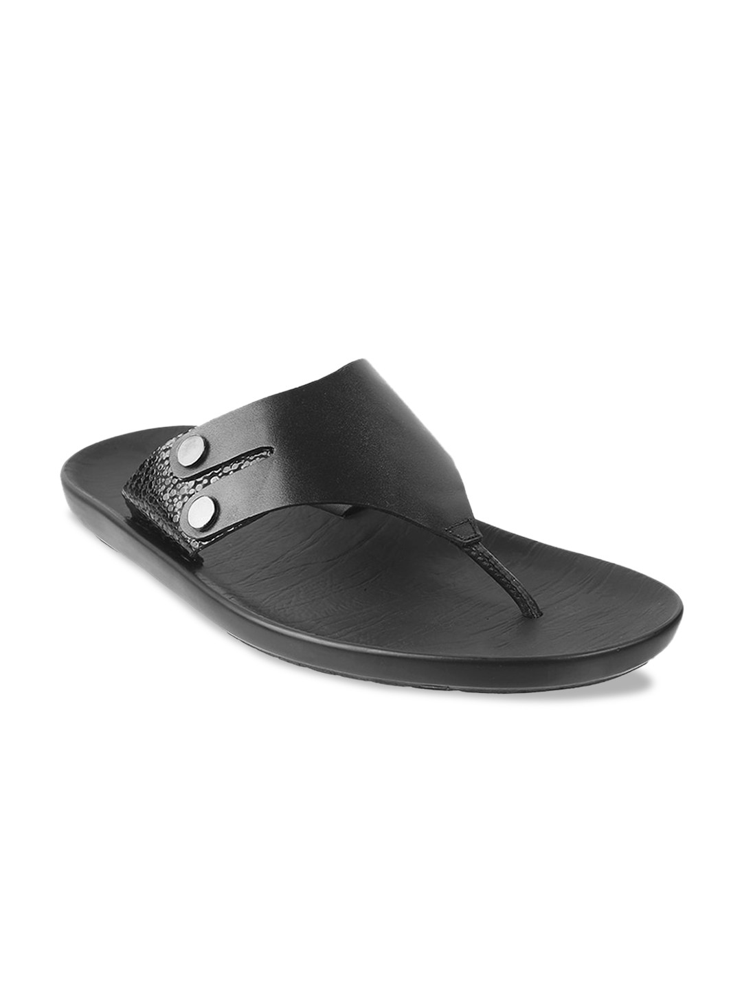 

Metro Men Black Comfort Sandals