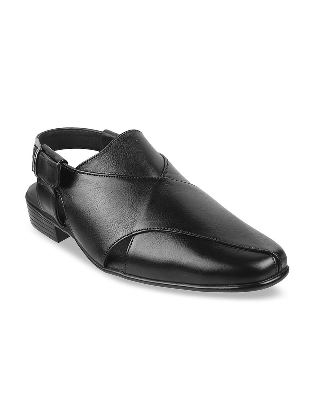 

Metro Men Black Shoe-Style Sandals