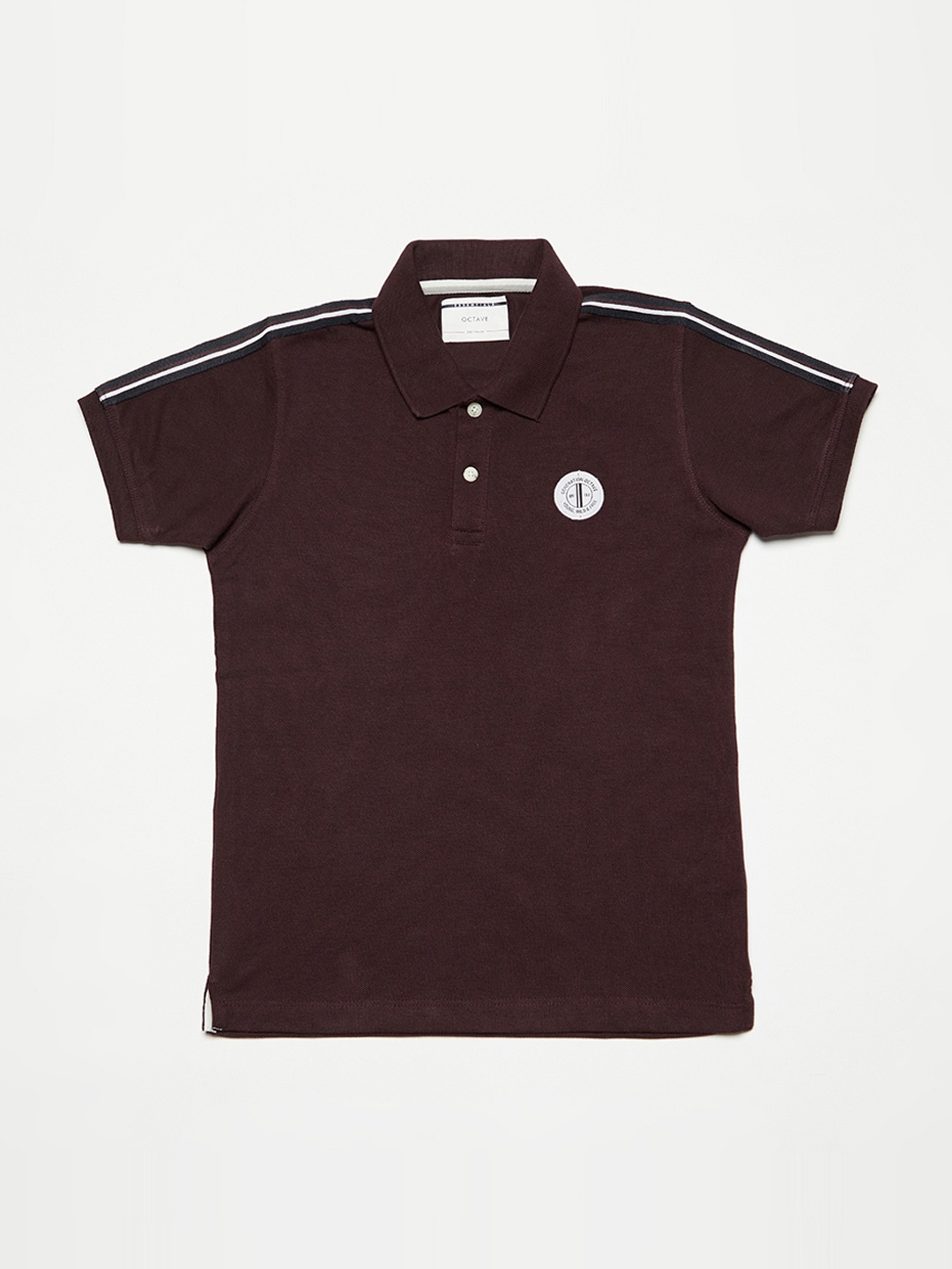 

Octave Boys Brown Solid Polo Collar T-shirt
