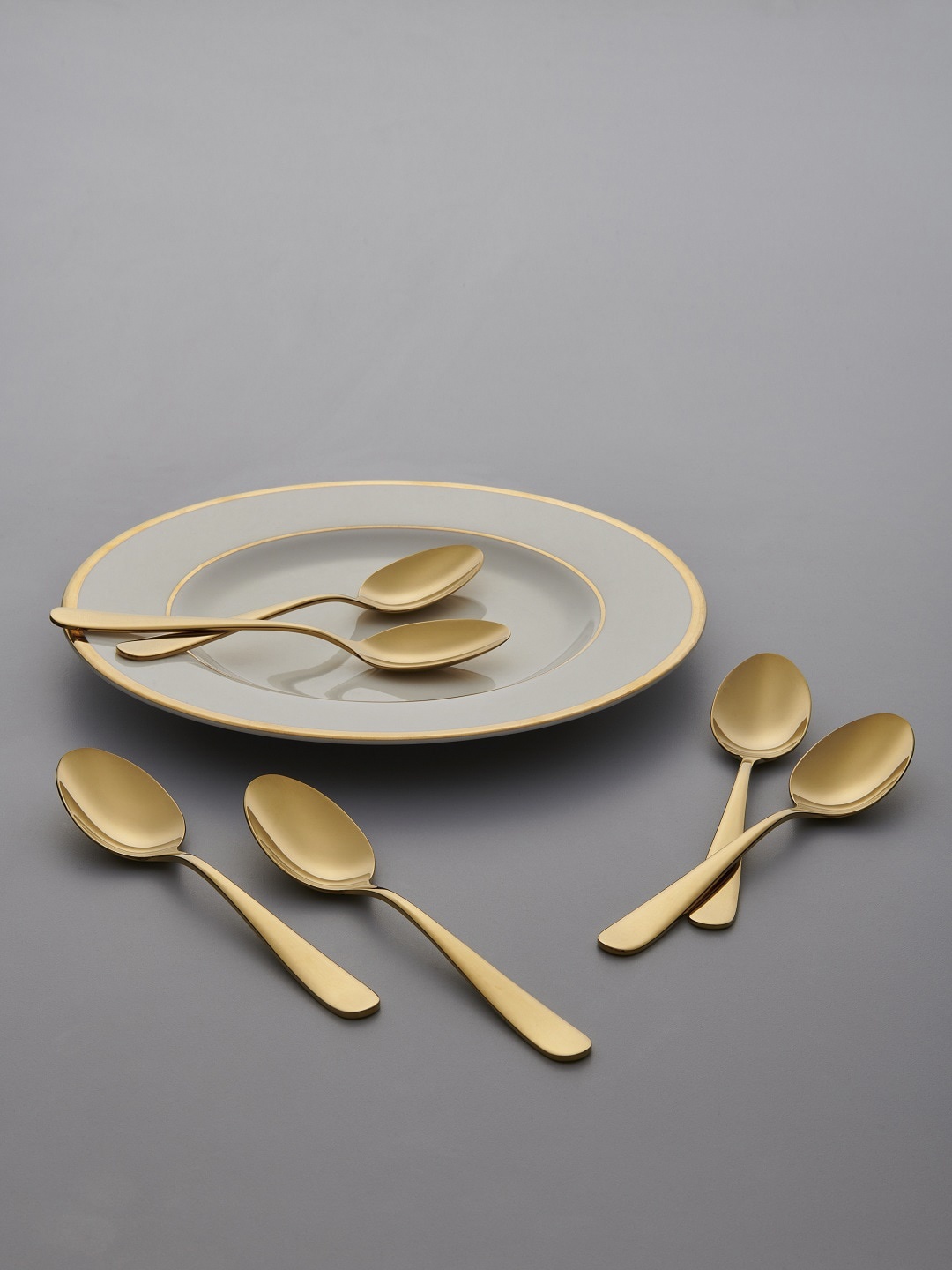 

Pure Home and Living Set of 6 Golden Desert Spoons Set, Gold