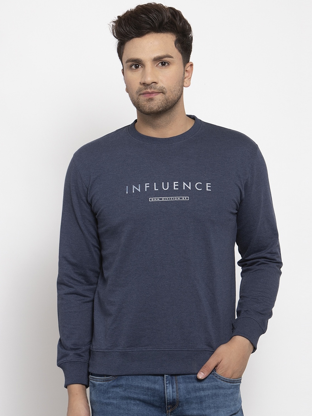 

Cantabil Men Blue Solid Round Neck T-shirt
