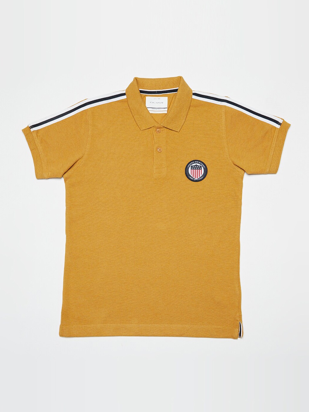 

Octave Boys Yellow Solid Polo Collar T-shirt