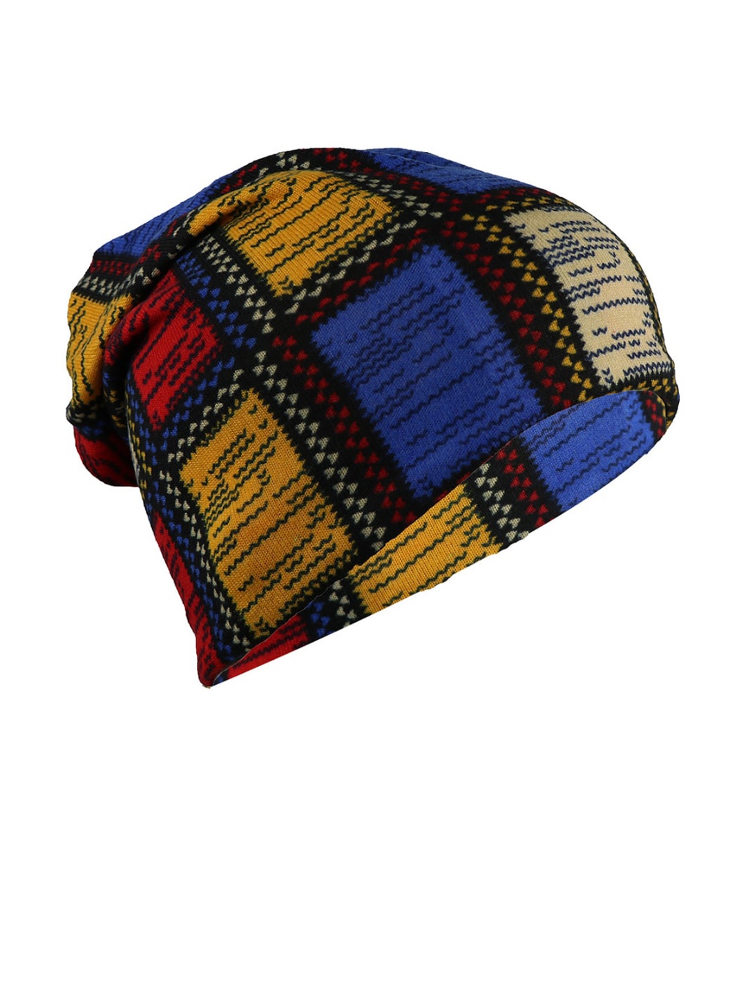 iSWEVEN Unisex Multicoloured Printed Beanie, Multi