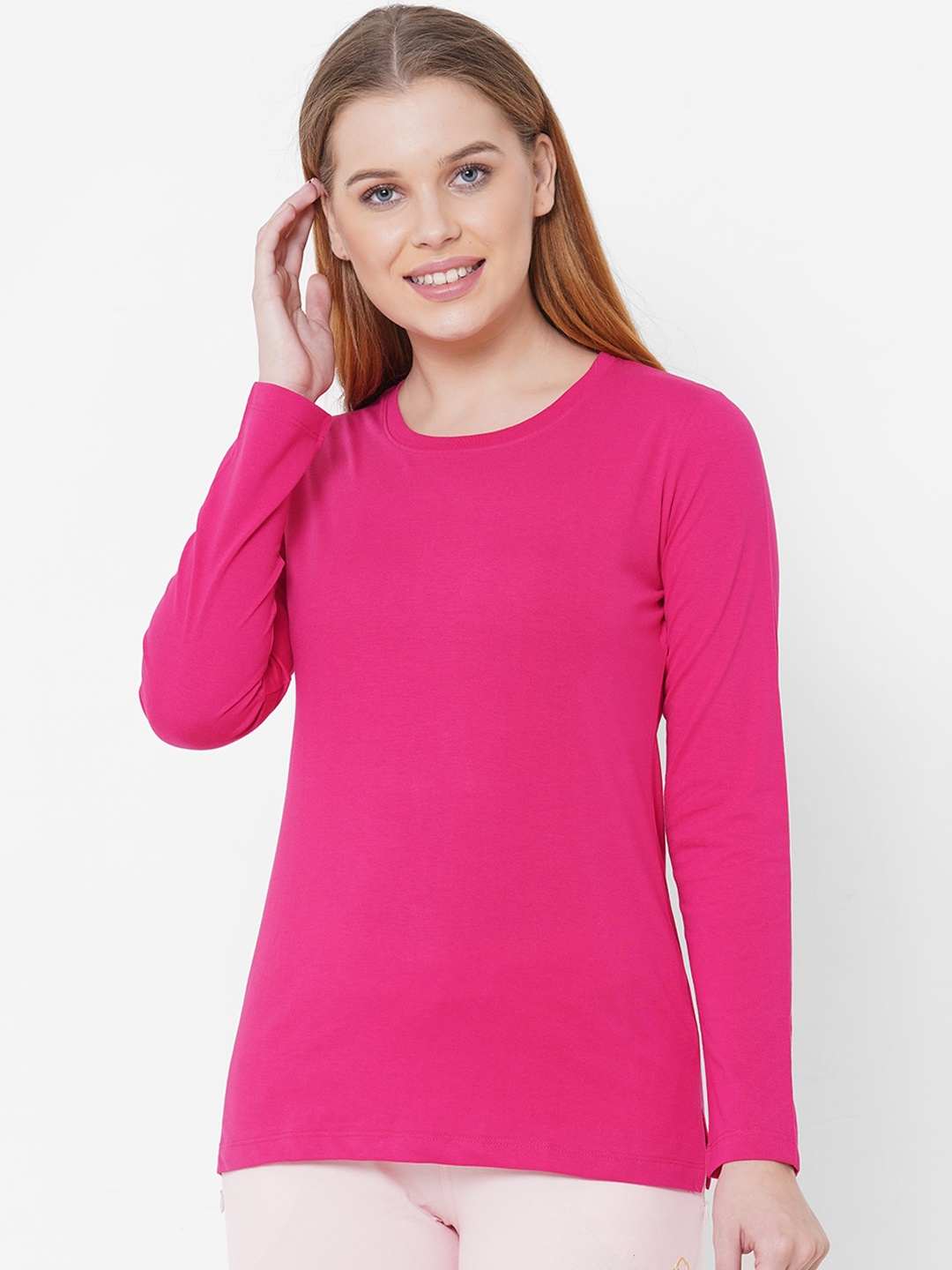 

Sweet Dreams Women Pink Solid Lounge T-Shirt