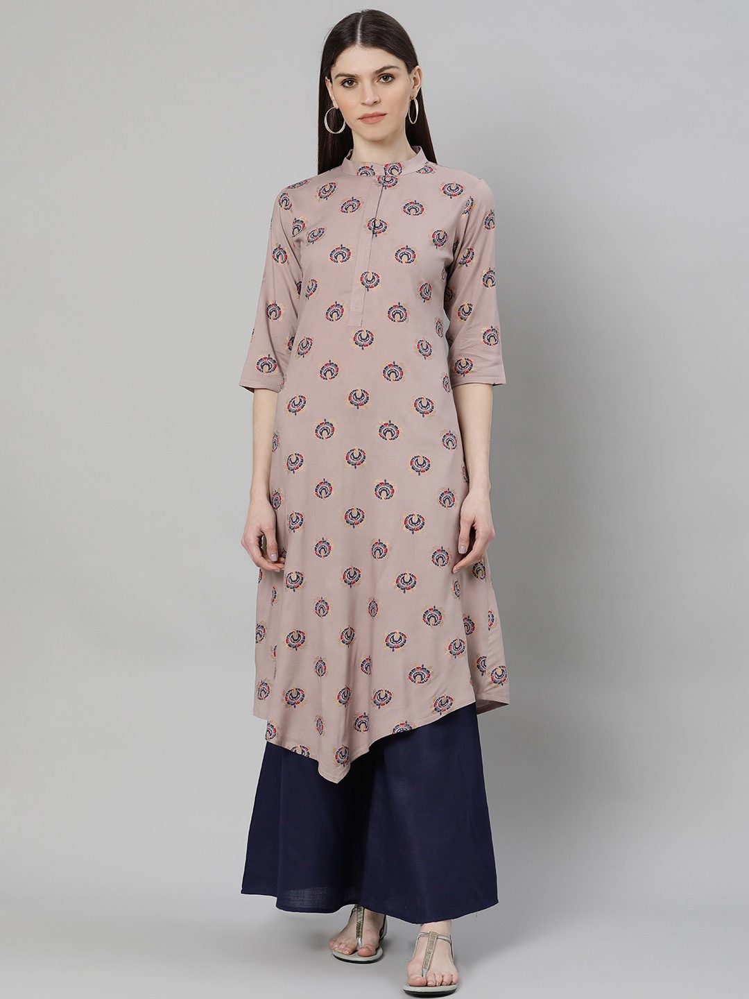 

Gerua By Libas Women Multicoloured Geometric Flared Sleeves Kurta, Multi