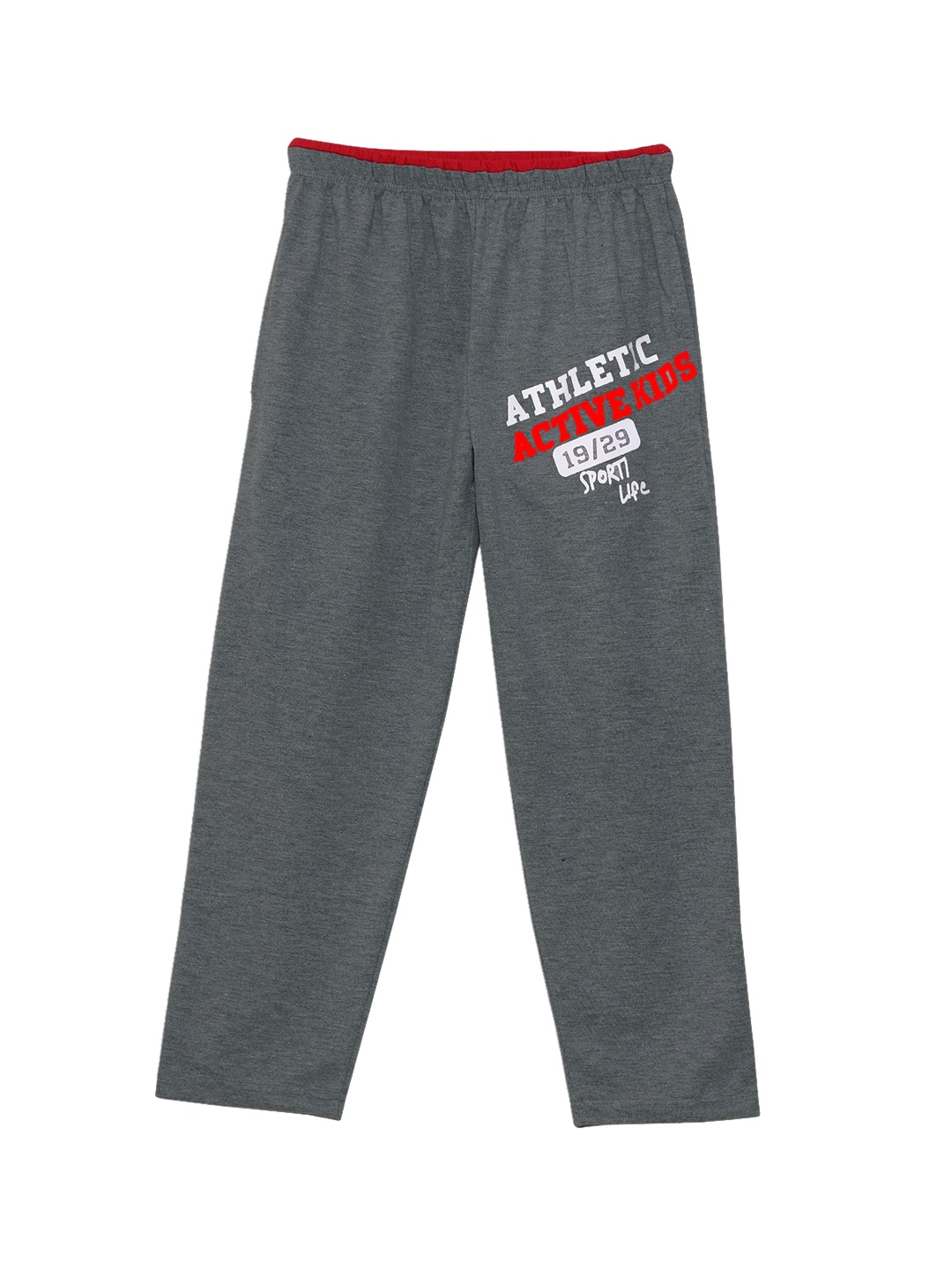 

SWEET ANGEL Boys Charcoal Grey Solid Straight-Fit Track Pants