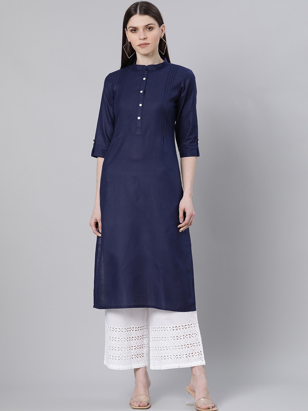 

GERUA Women Blue Solid Kurta