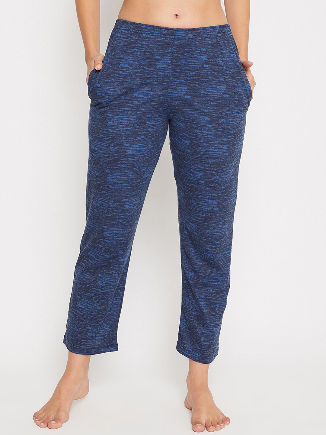 

Clovia Women Blue & Black Printed Lounge Pants