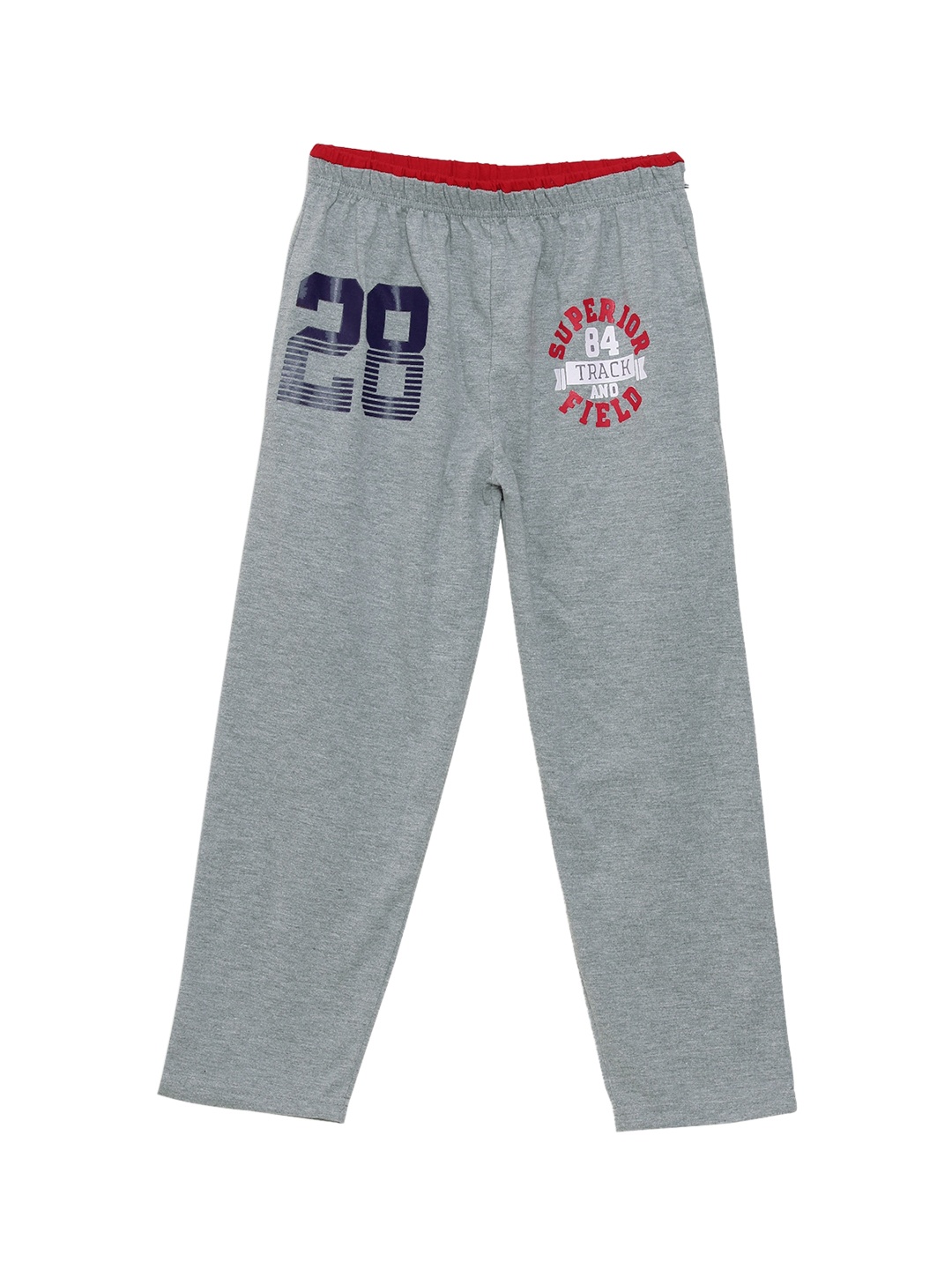 

SWEET ANGEL Boys Grey Melange Solid Straight-Fit Track Pants