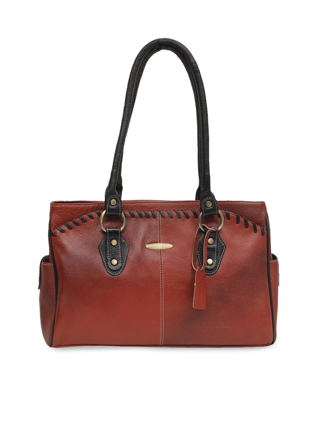 

GENWAYNE Brown Solid Handheld Bag
