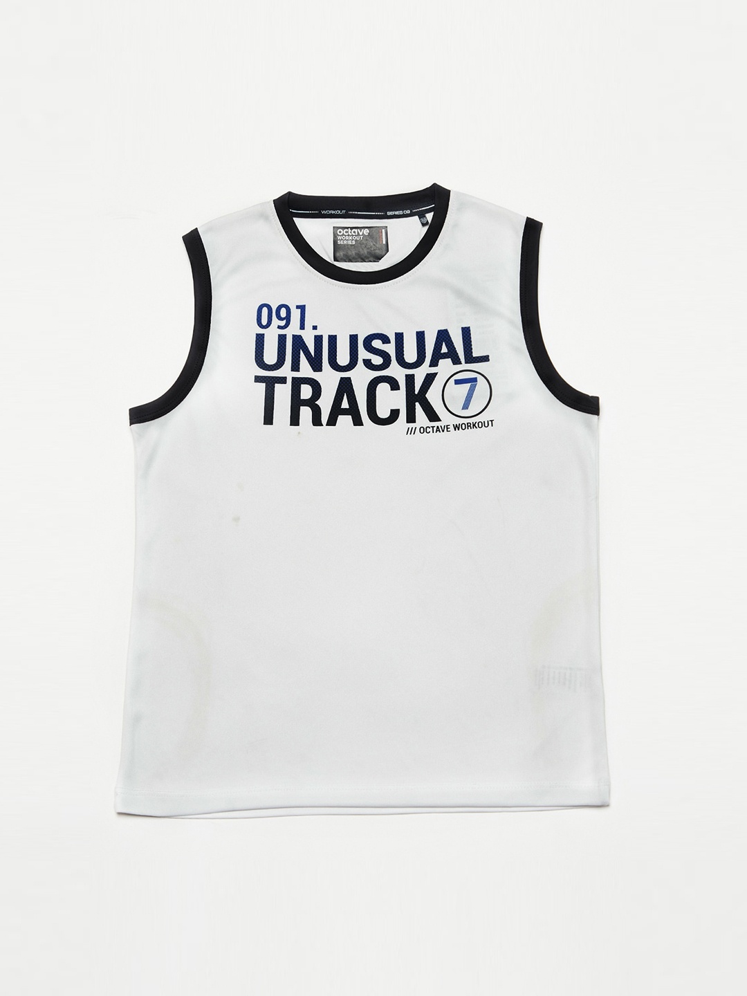 

Octave Boys White Printed Round Neck T-shirt