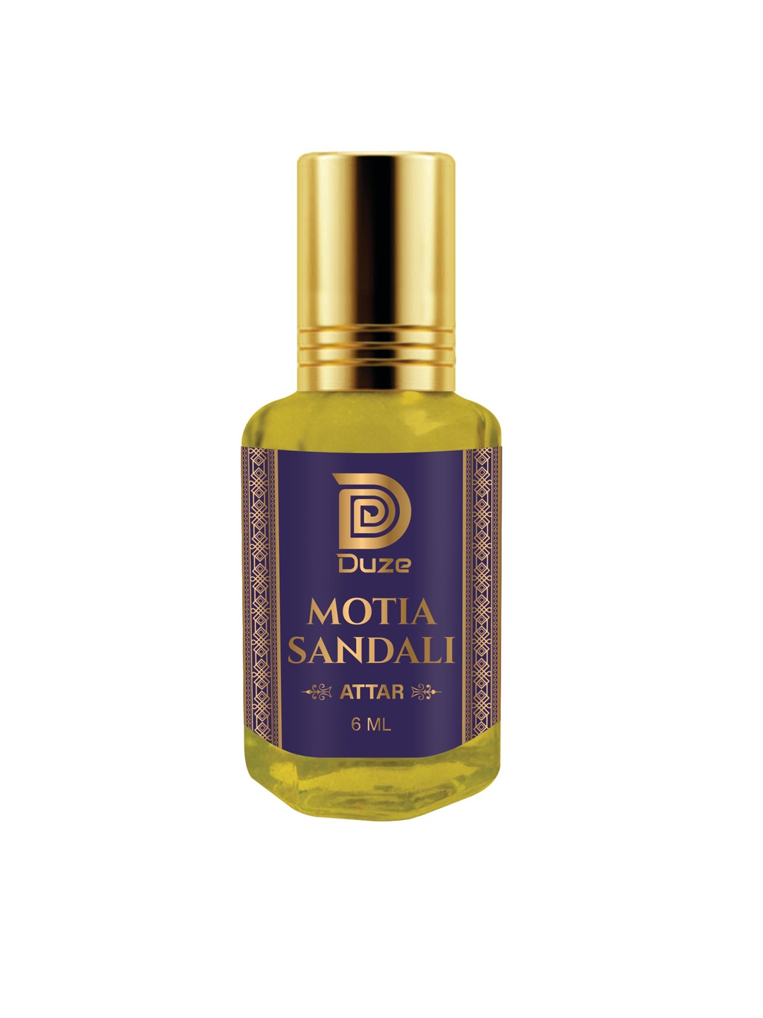 Duze Natural Motia Sandali Alcohol Free Attar 6 ml, Yellow