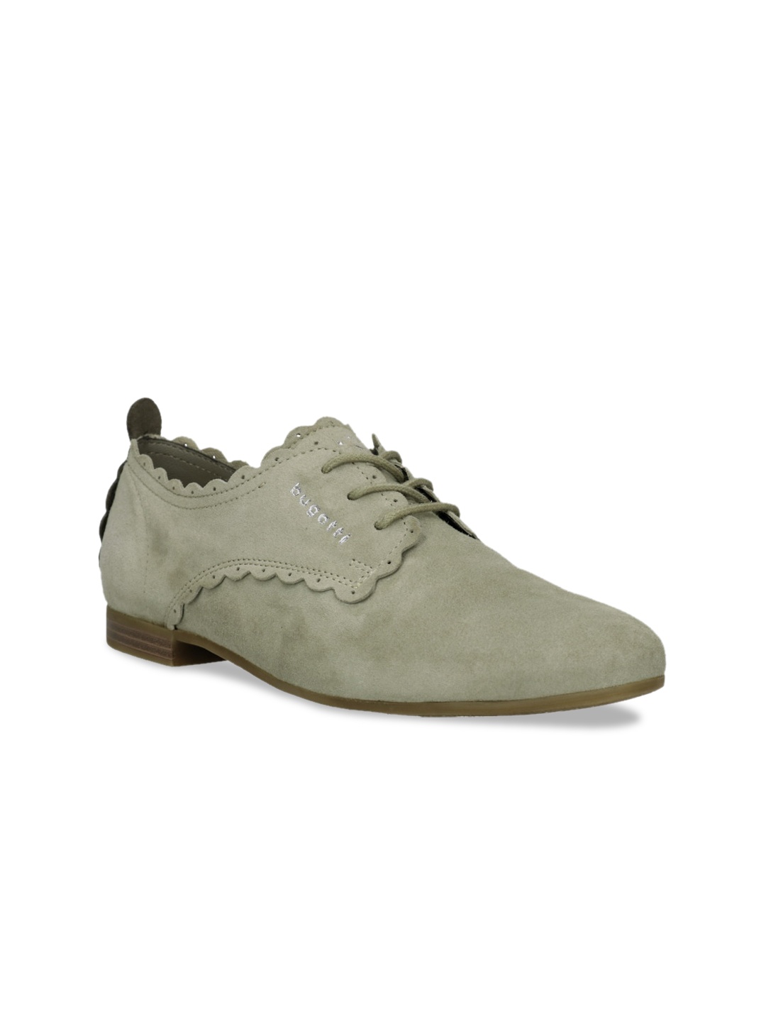 

Bugatti Women Green Solid Formal Derbys