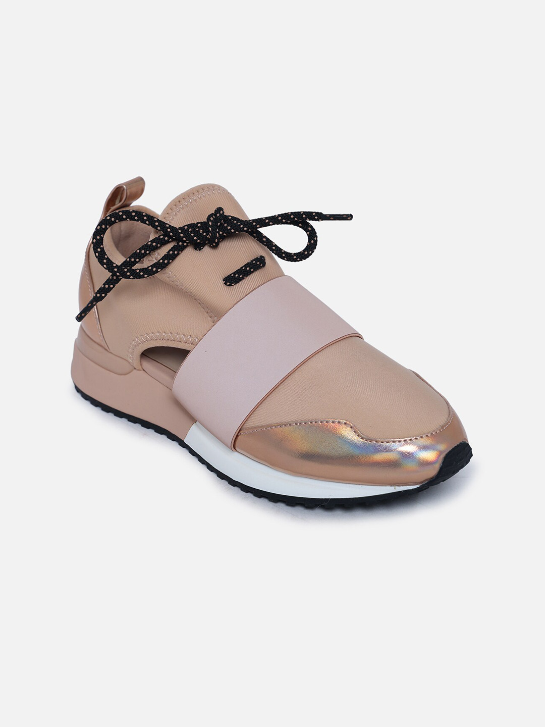 

ALDO Women Beige Leather Sneakers