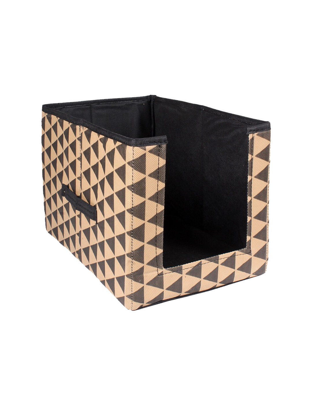 

prettykrafts Beige & Brown Geometric Printed Shirt Stacker Closet Organizer