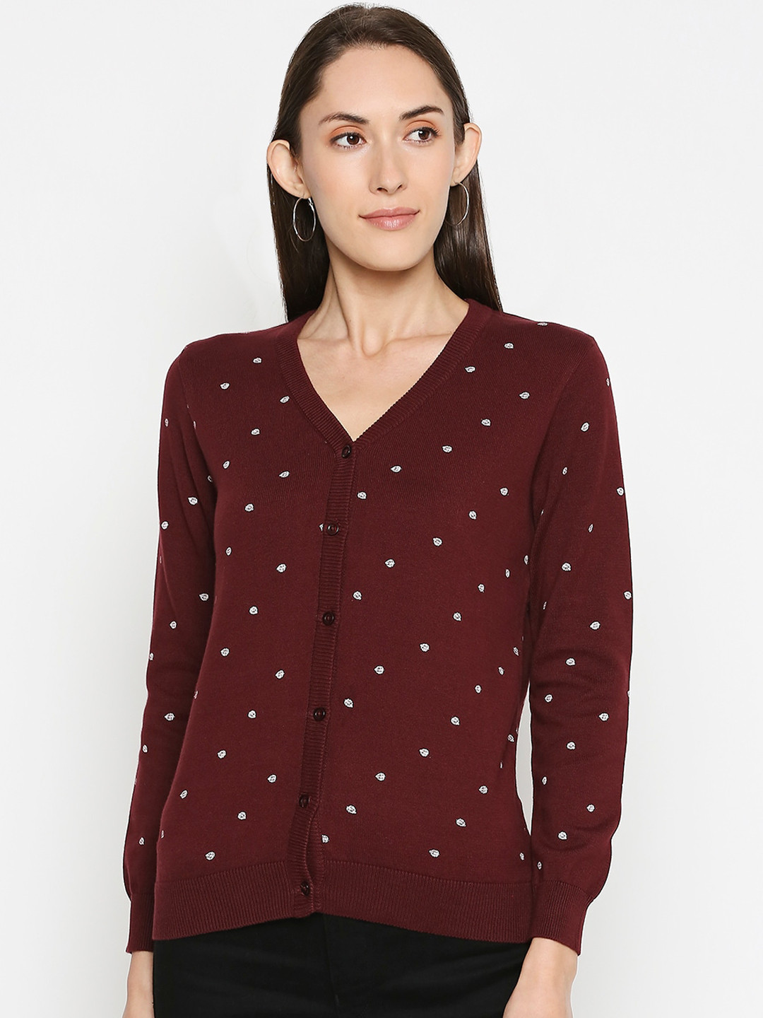

Honey by Pantaloons Women Burgundy Printed