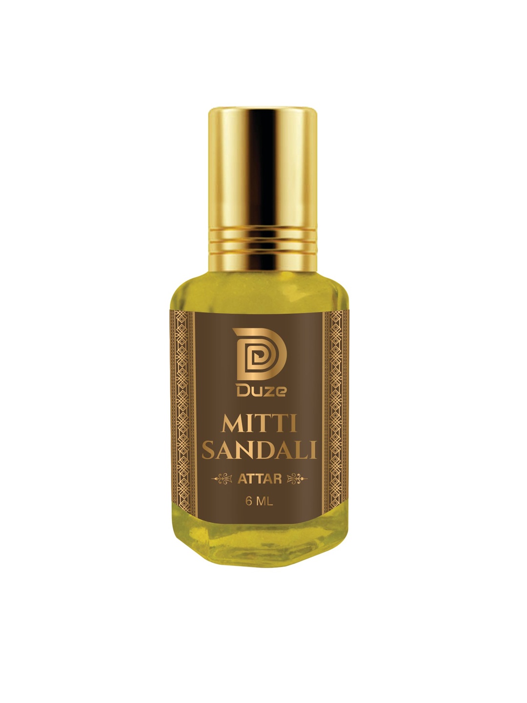 Duze Natural Mitti Sandali Attar 6 ml, Yellow