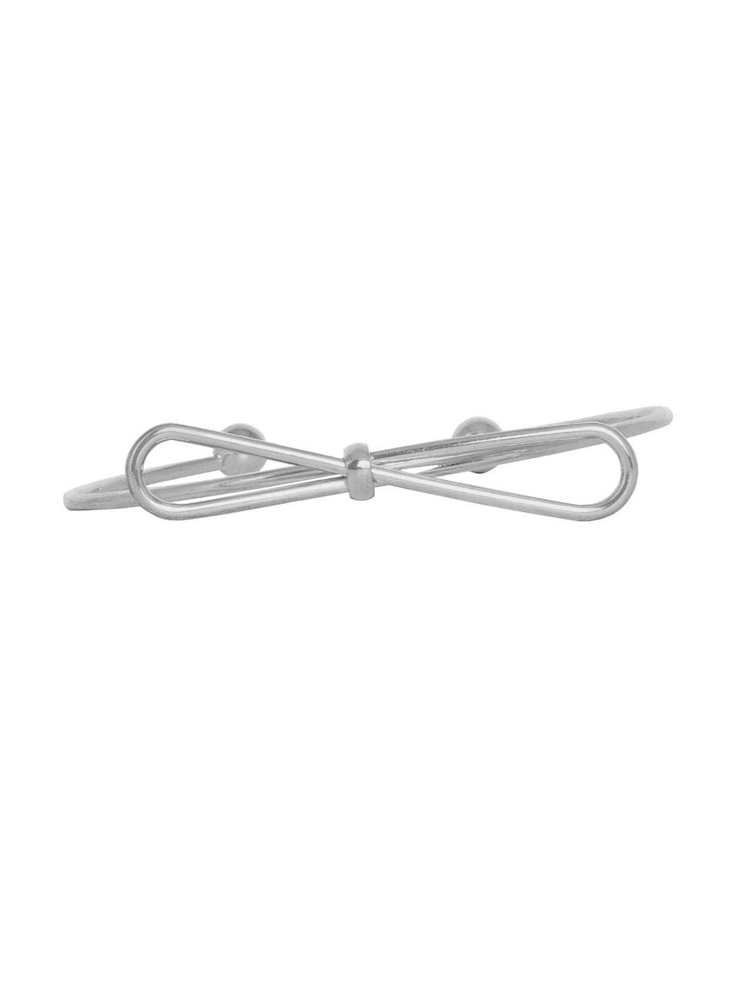 

JOKER & WITCH Women Silver Elegant Bow Open Cuff Bracelet