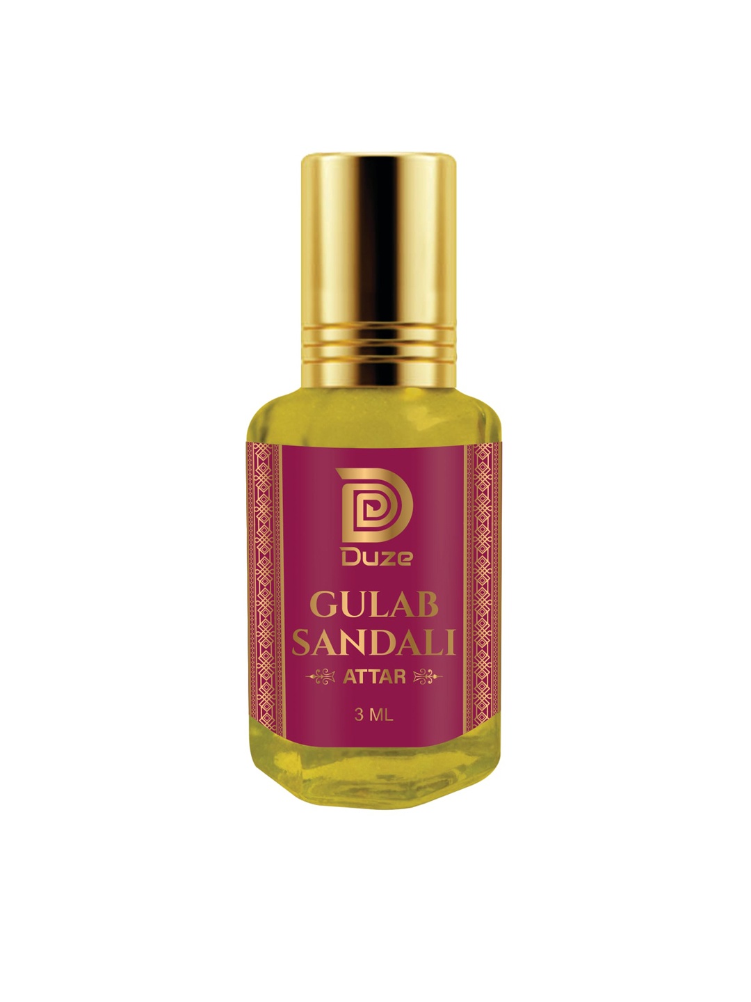 

Duze Natural Gulab Sandali Attar with Roller 3 ml, Yellow