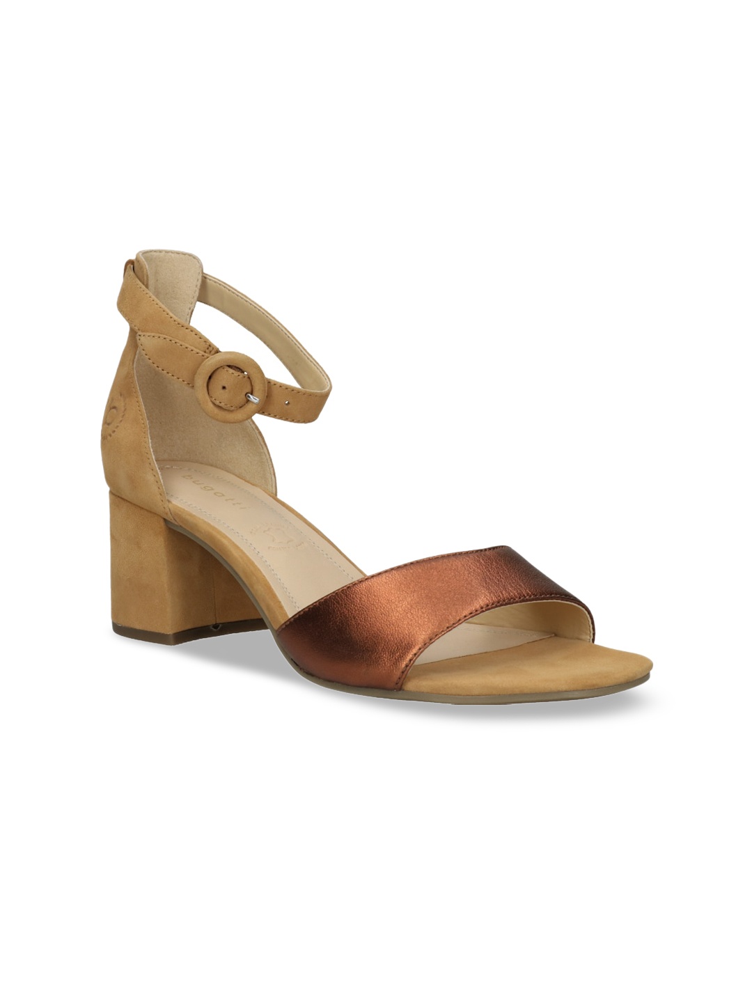 

Bugatti Vaiana Women Brown Beige Solid Suede Heels