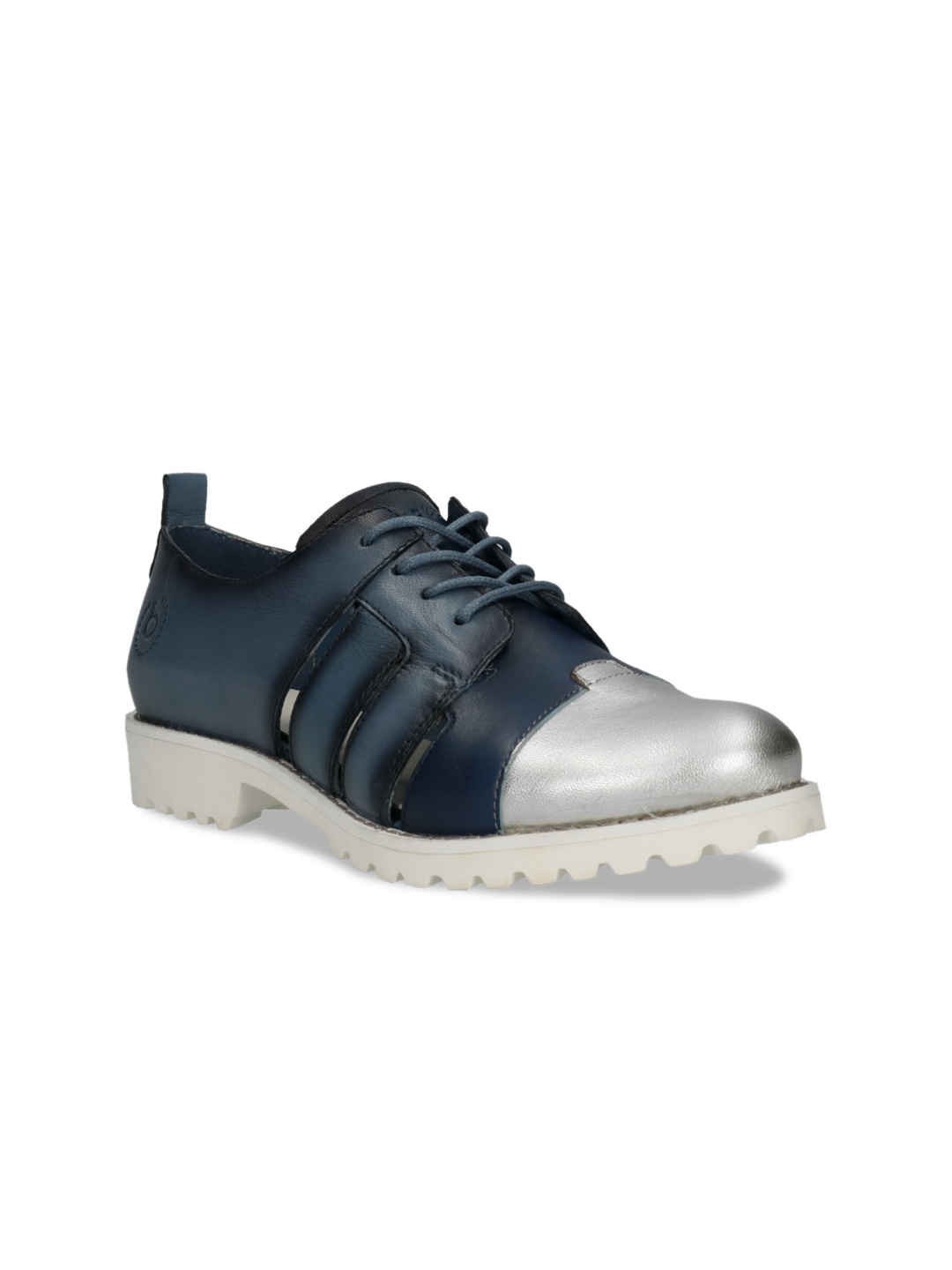 

Bugatti Enny Women Blue Silver Solid Derbys
