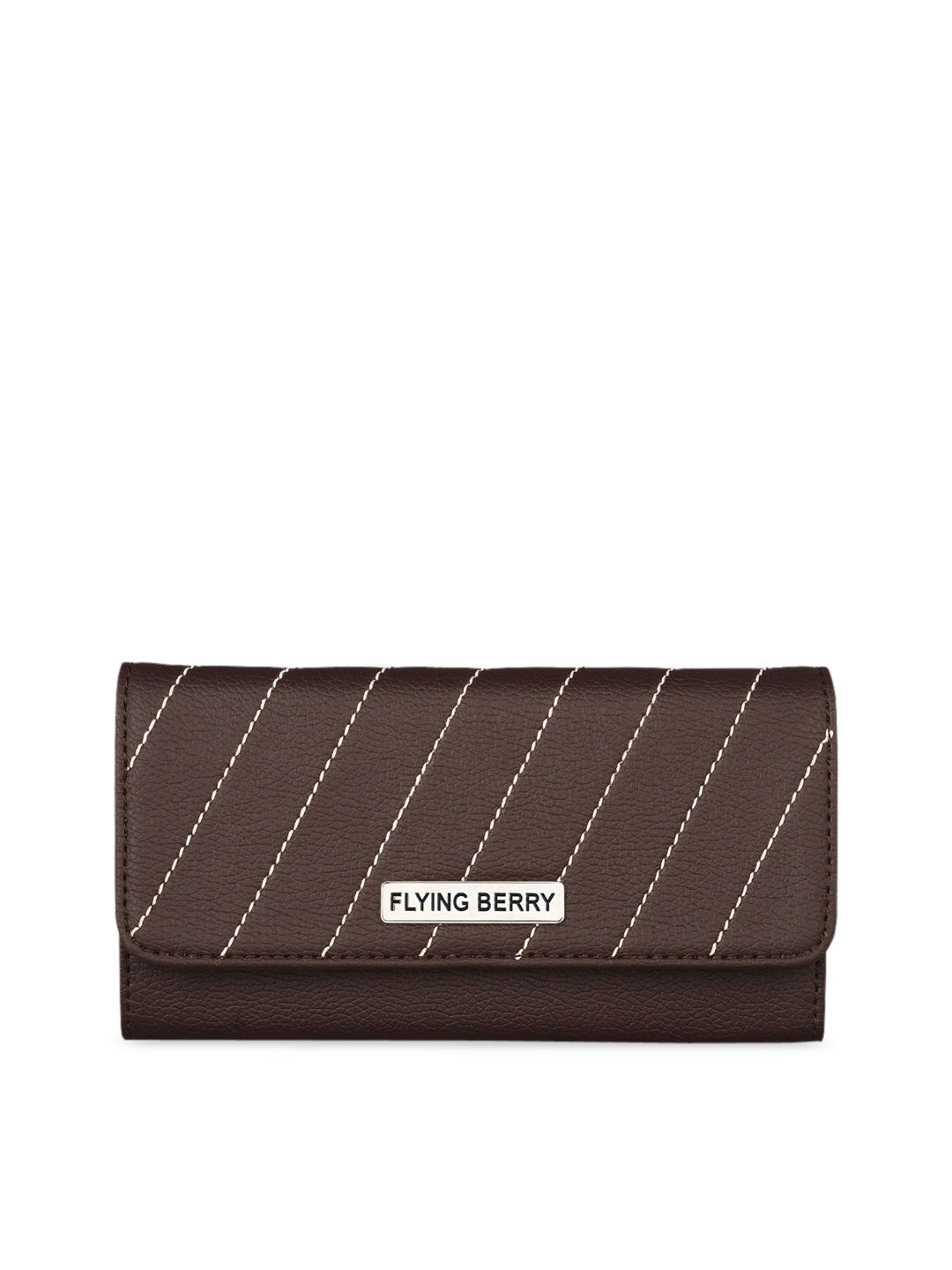 

FLYING BERRY Women Brown Textured Clutch