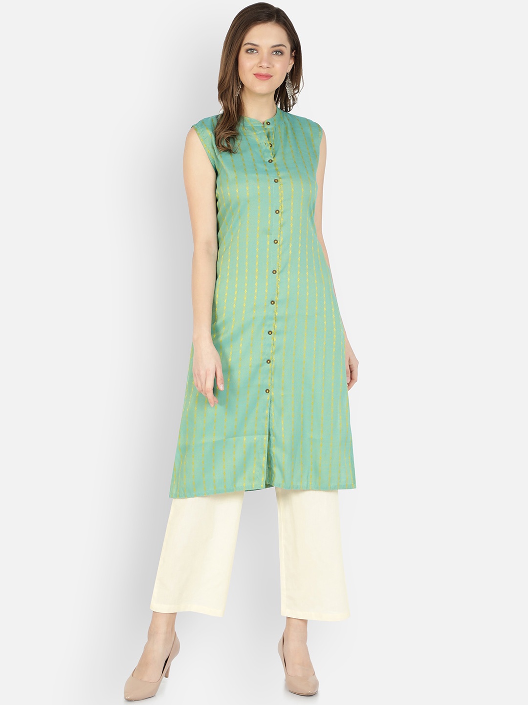 

Dipsha Women Green Geometric Kurta
