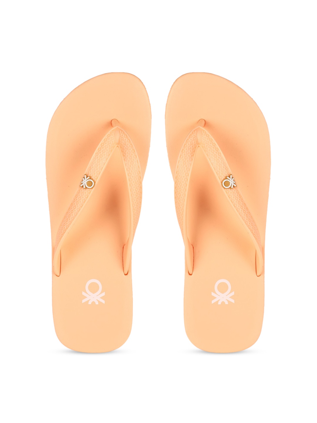 

United Colors of Benetton Women Peach-Coloured Solid Thong Flip-Flops