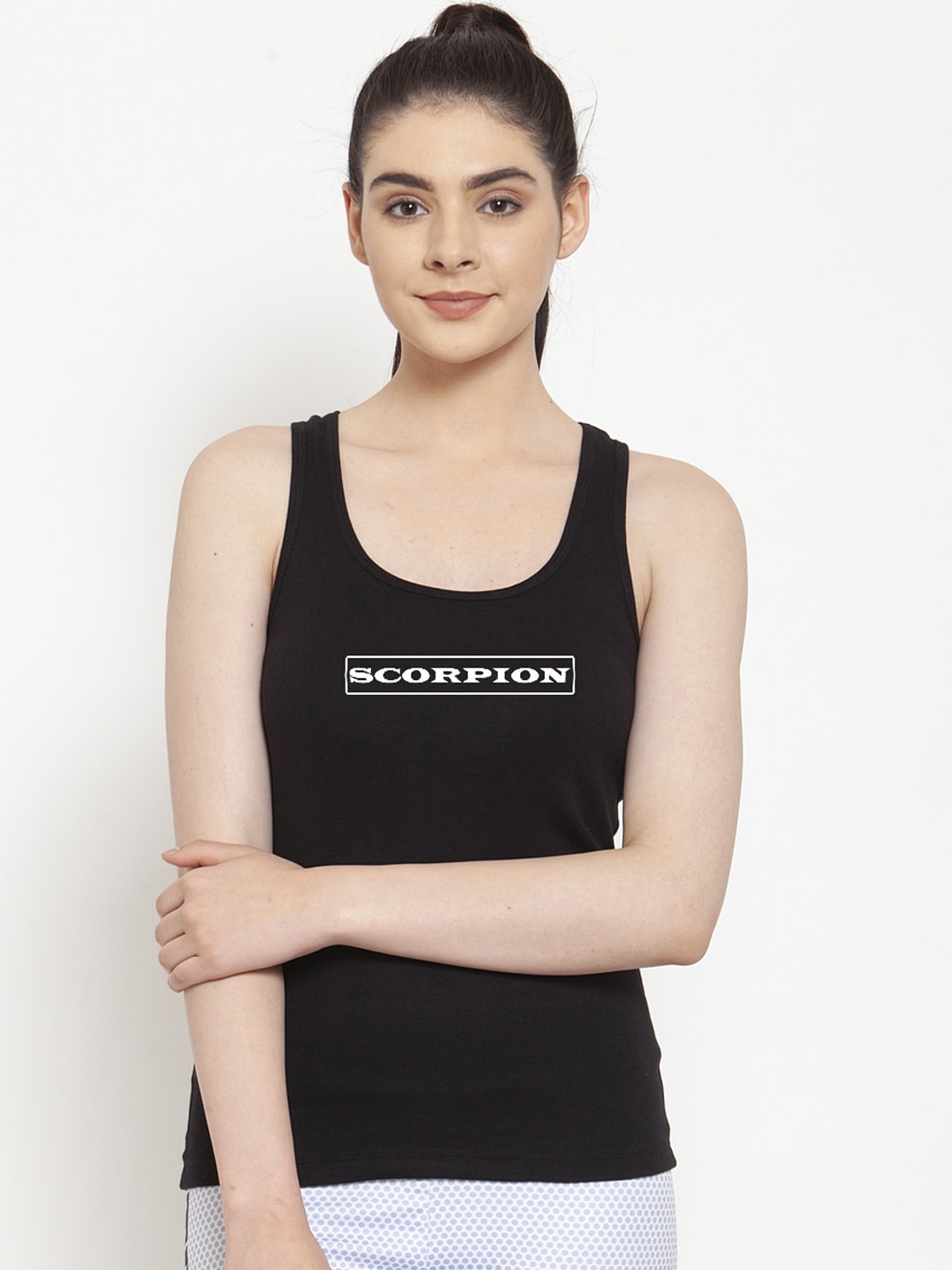 

Friskers Women Black Solid Camisole