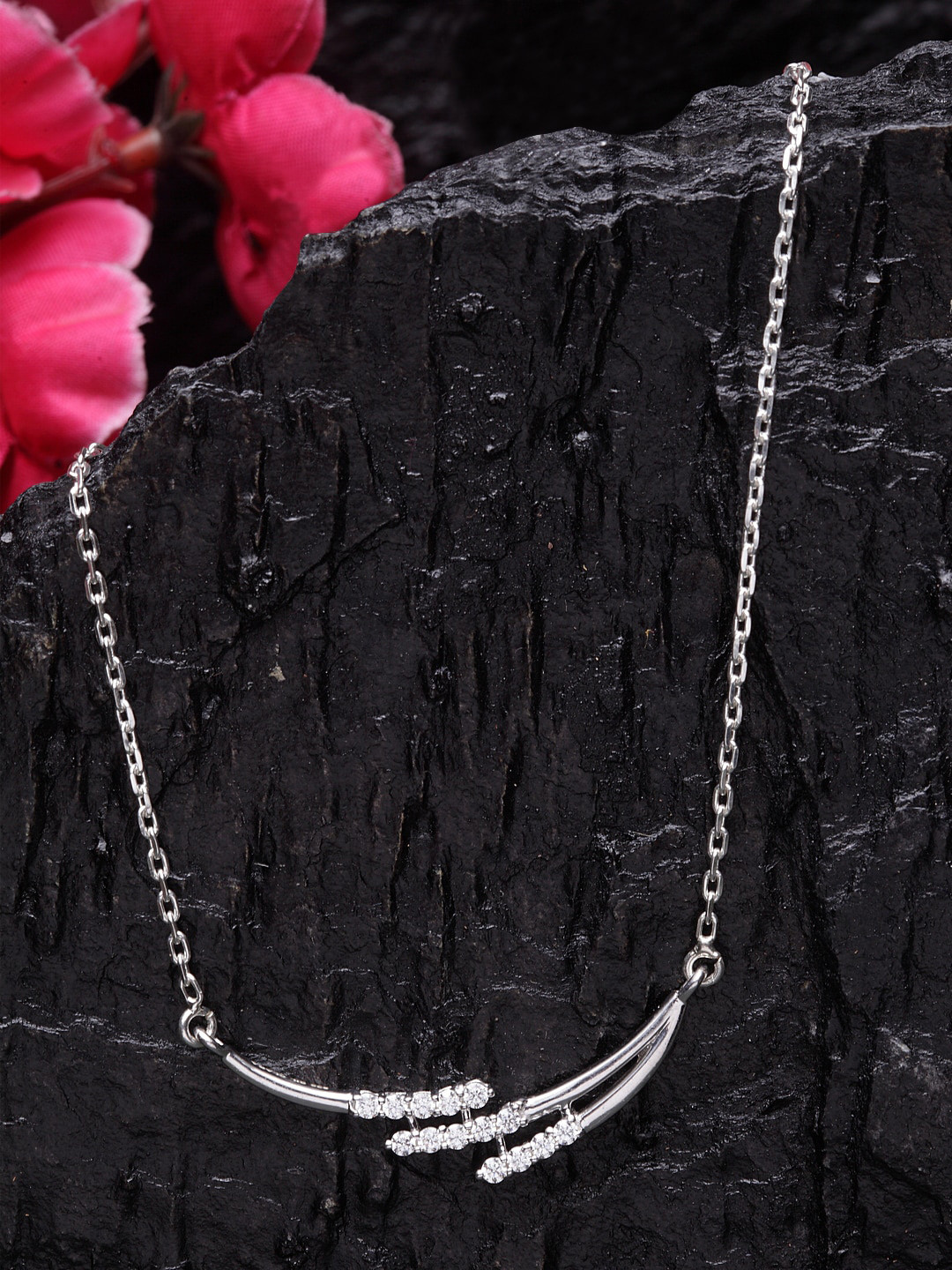 

Clara Women Silver Stone Pendant Necklace