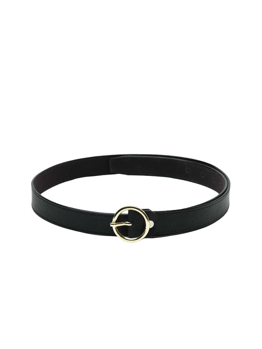 

WINSOME DEAL Women Black & Gold-Toned Solid Belt