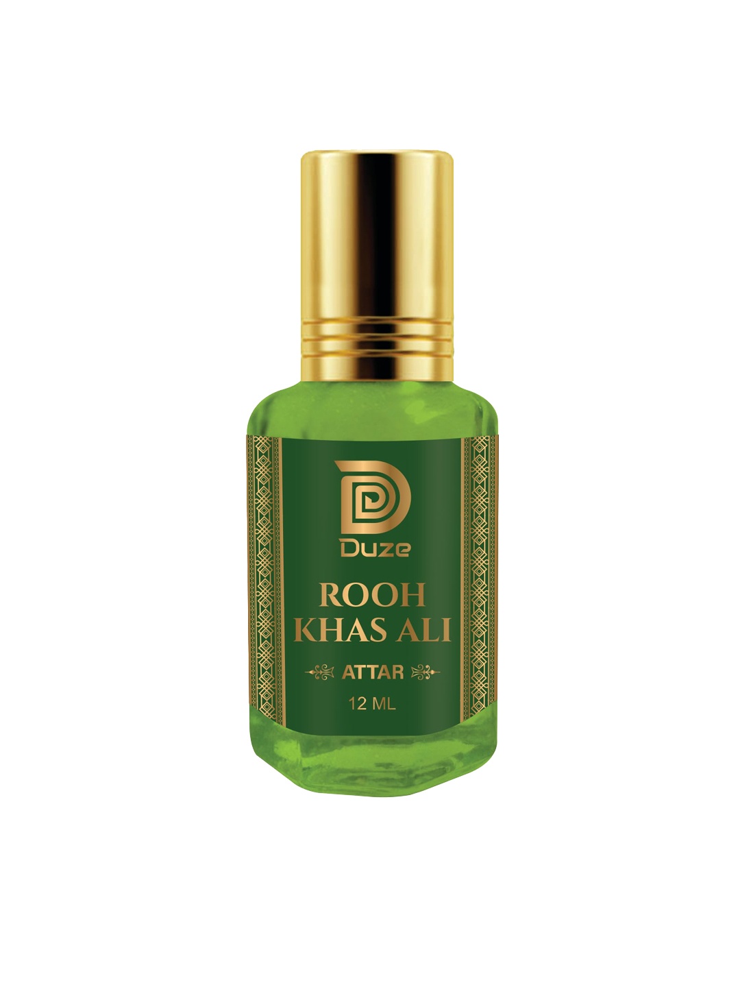Duze Natural Rooh Khush Ali Alcohol Free Attar 12 ml, Green