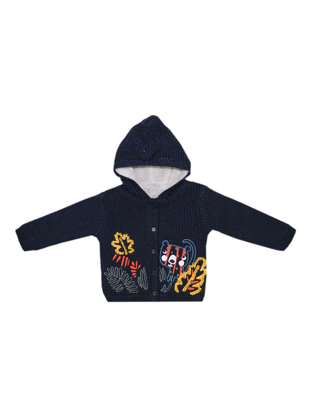 Wildlinggs Unisex Kids Navy Blue Self Design