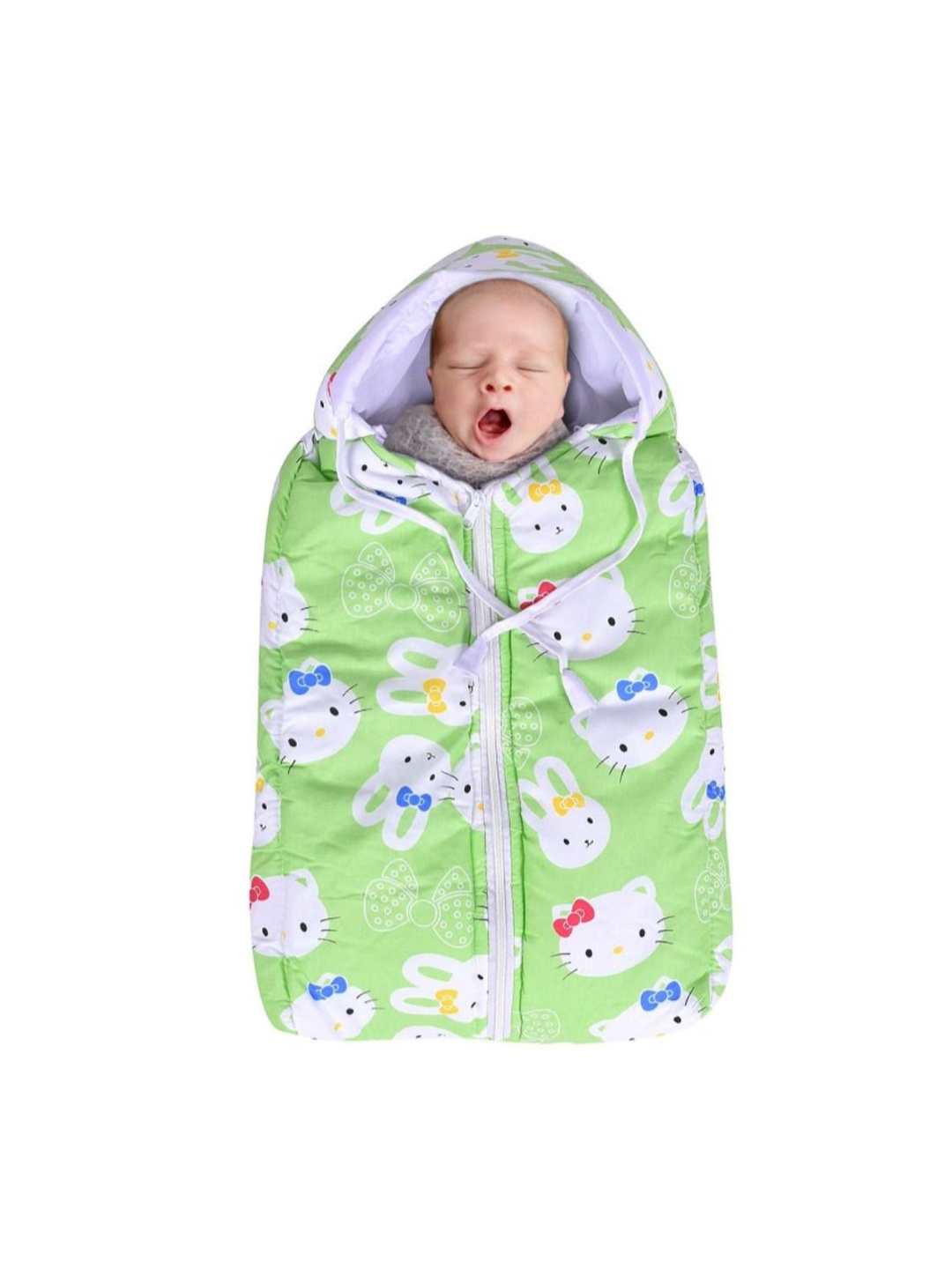 

Moms Home Infant Kids Green & White Printed Sustainable Sleeping Bag