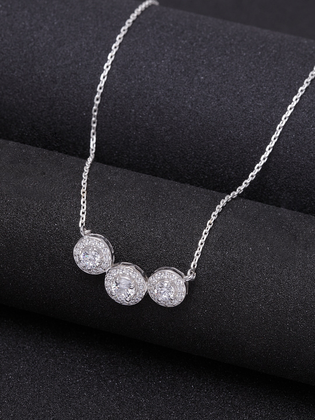 

Clara Women Silver Stone Pendant Necklace