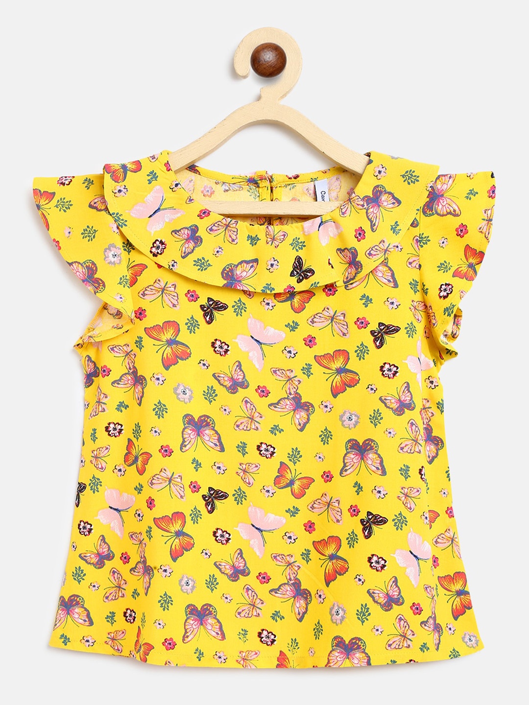 Campana Yellow Printed Layered Top