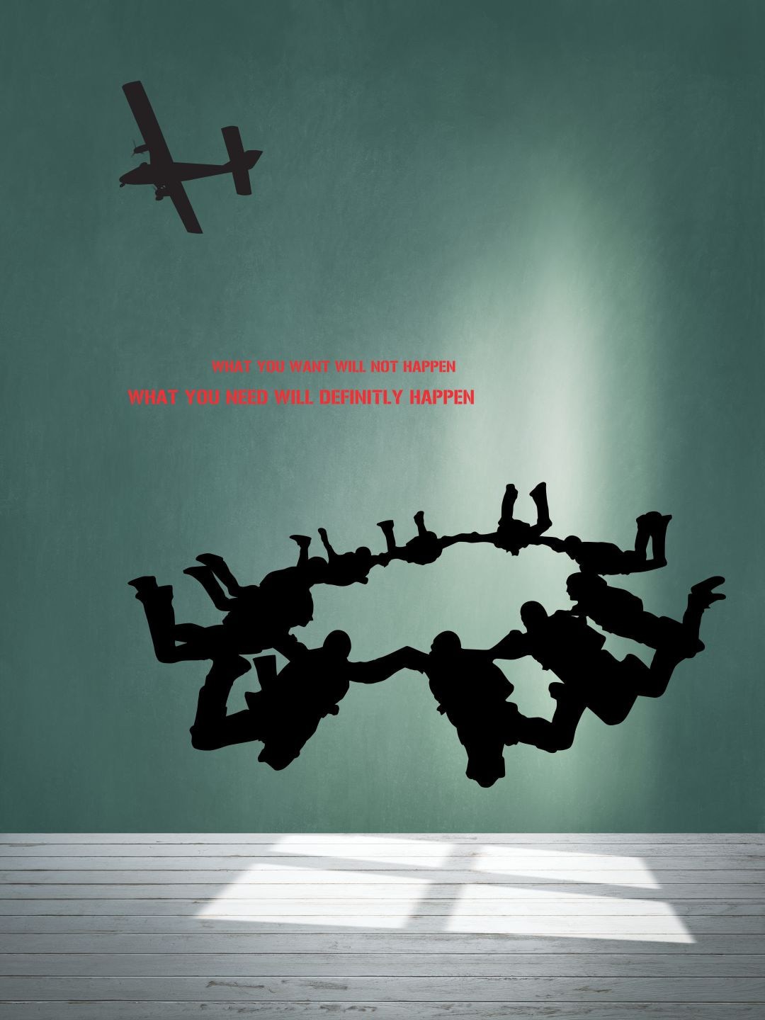 

WALLSTICK Black & Red Skydiving Quote Large Vinyl Sticker