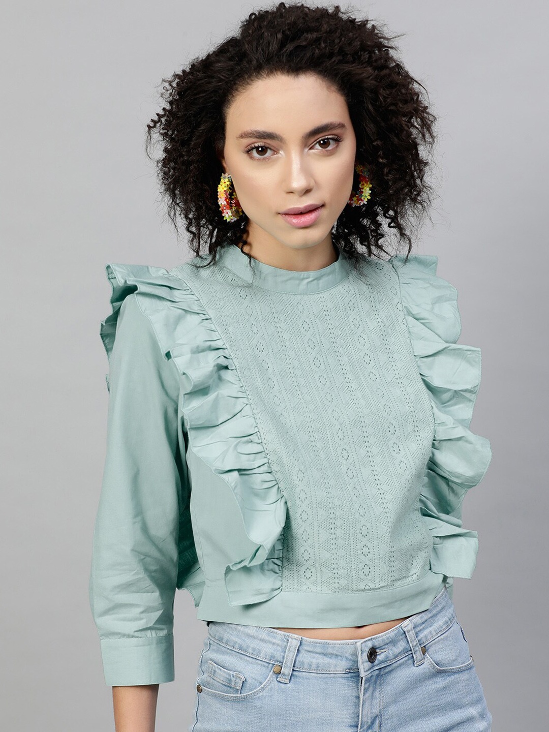 

STREET 9 Sea Green Top