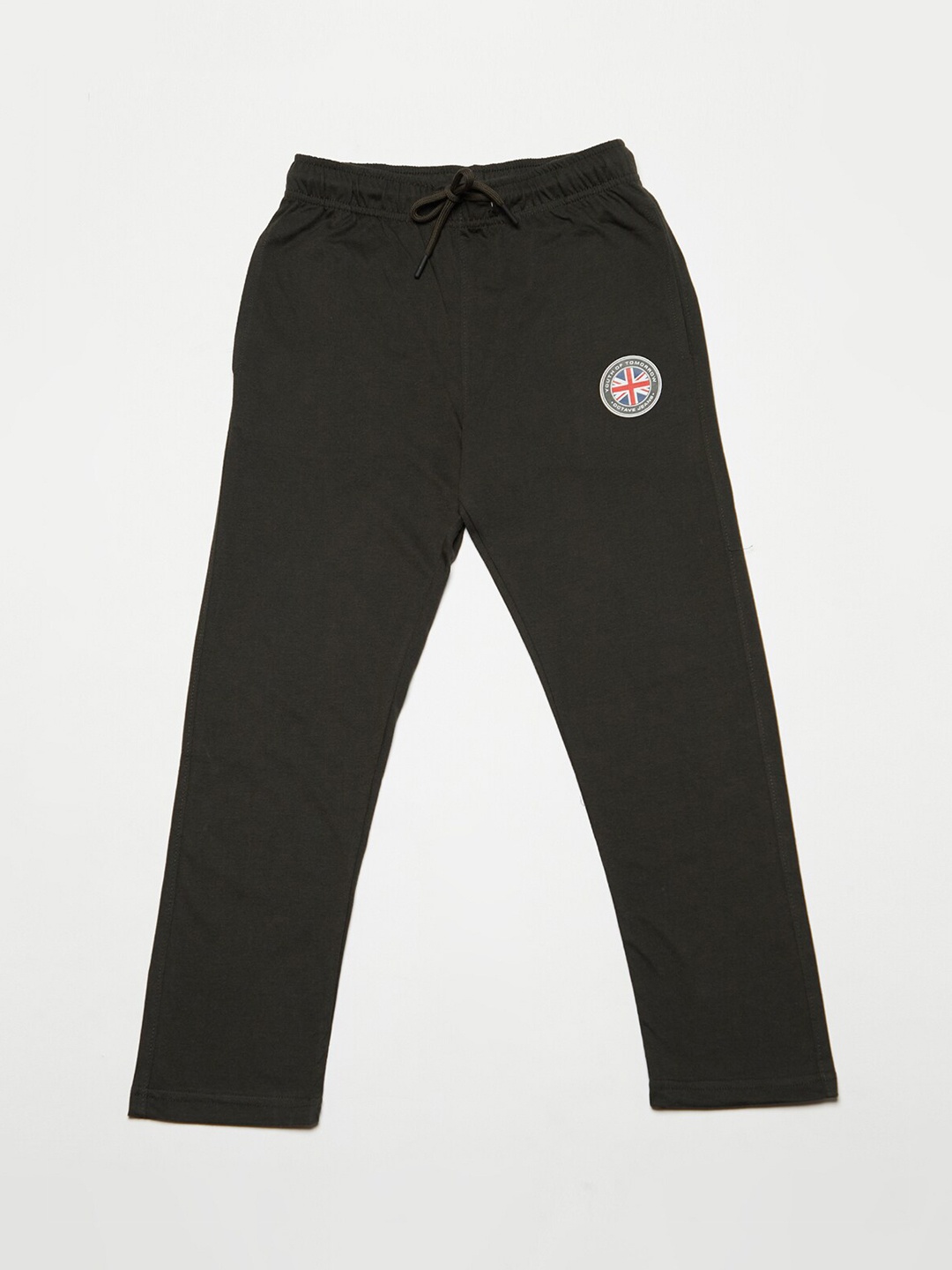 

Octave Boys Black Solid Straight-Fit Track Pants