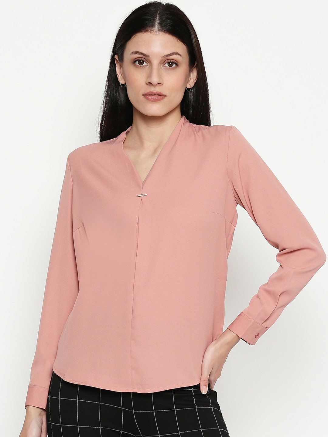 

Annabelle by Pantaloons Women Pink Solid Top