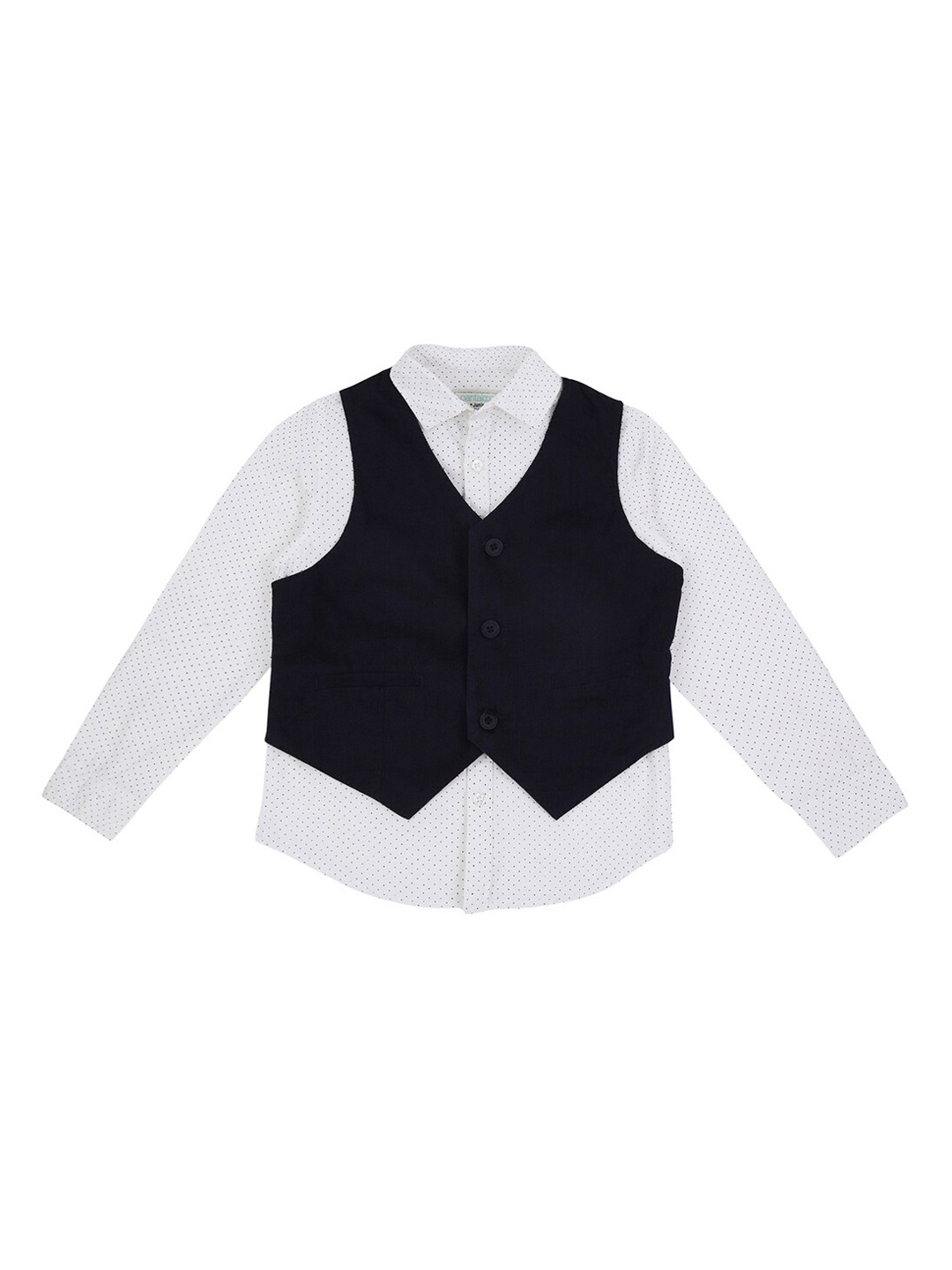 

Pantaloons Junior Boys Blue Regular Fit Colourblocked Casual Shirt